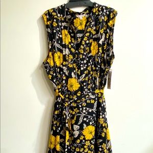 Black with yellow flowers